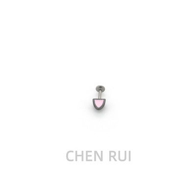 恶魔钉耳骨钉耳饰尖锥直钉耳钉耳轮外螺旋1.2钛钢唇钉学生饰品