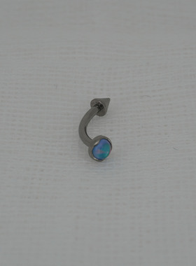 rook耳钉设计感小众钛合金钉子饰品弯杆眉钉爆闪内螺纹尖锥打孔