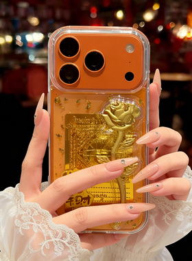 公主请发财华为mate80手机壳透明p90立体60玫瑰p70金箔M70适用50保护套女40转运马年nova14闪粉13pro黄色招财