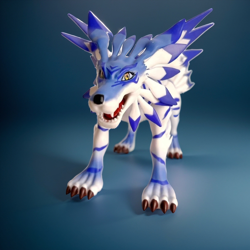 数码宝贝加鲁鲁兽手办模型摆件