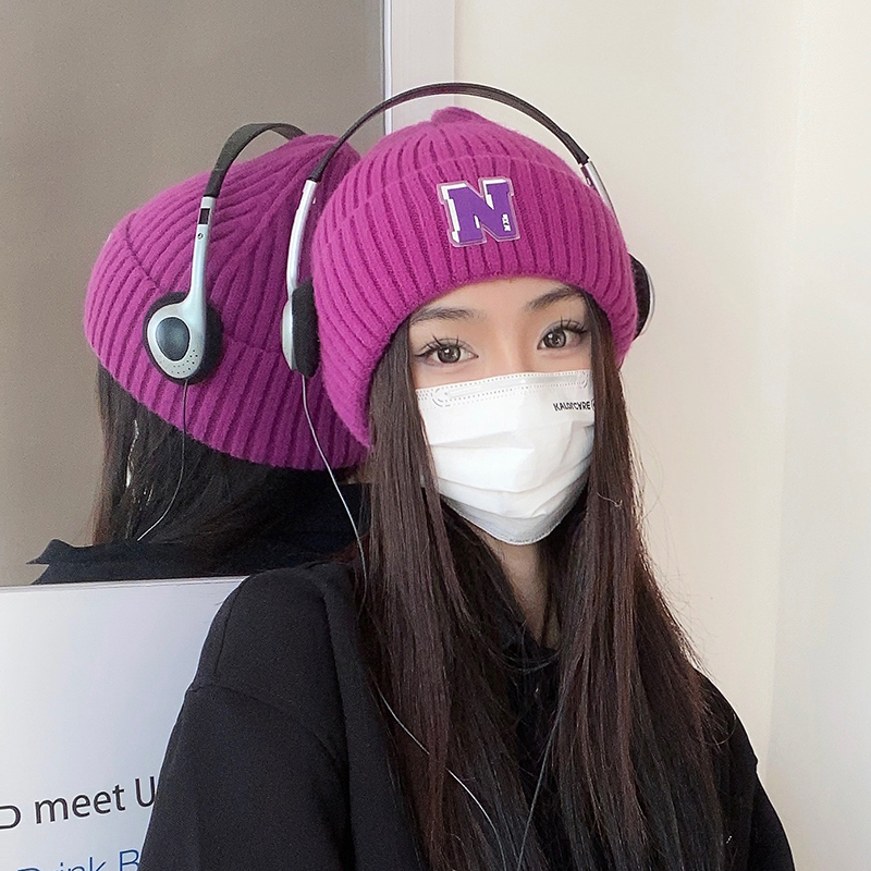 帽子女大头围毛线针织帽2023新款潮显脸小男款韩版个性秋冬冷帽女