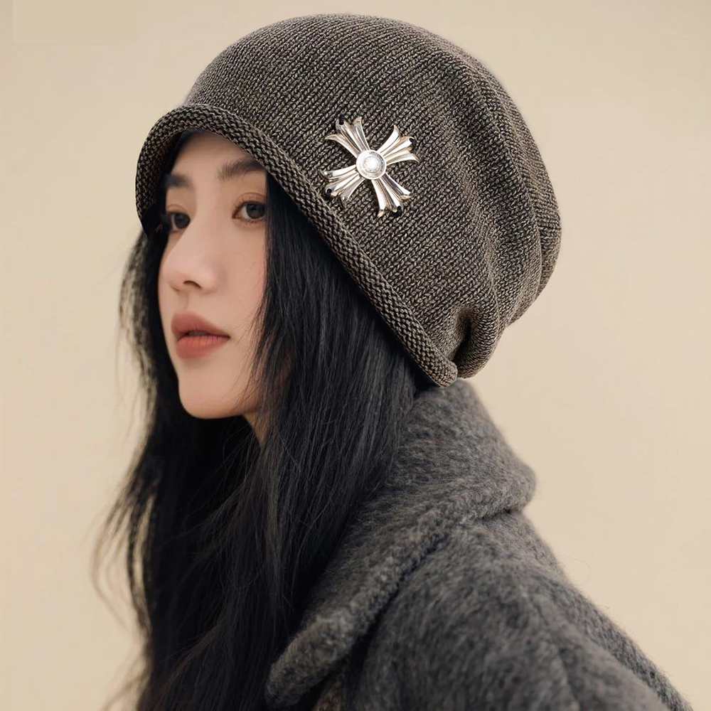 2025韩系复古十字架堆堆帽