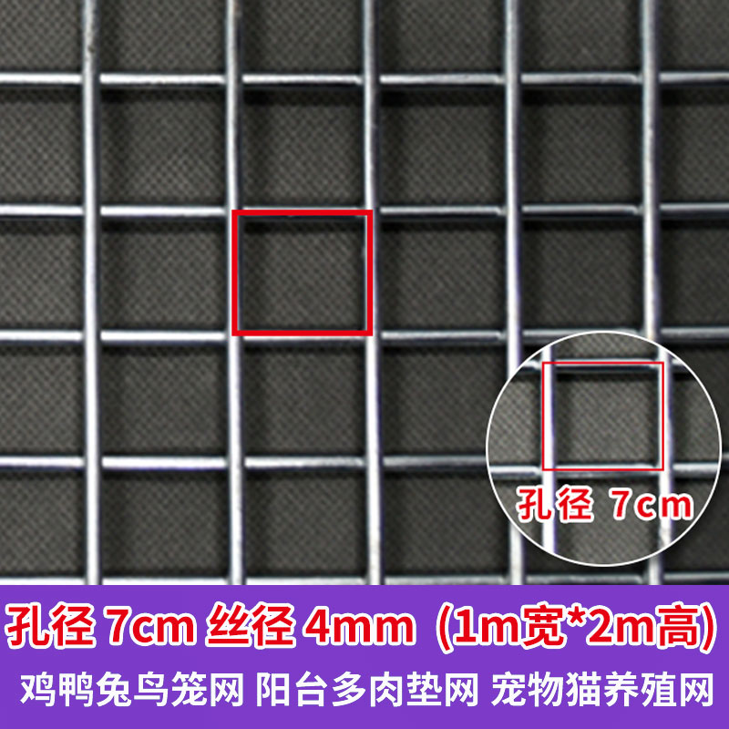 镀锌铁丝电焊网片养殖网围栏网钢丝网狗笼小孔加粗建筑网格防护网