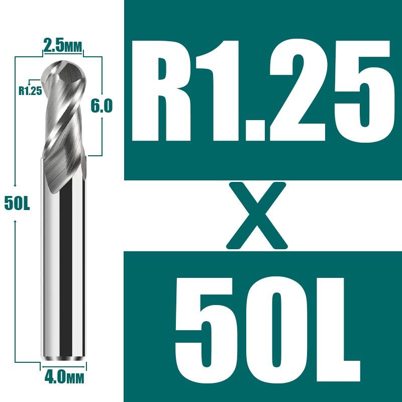 58度高光铝用二刃球刀硬质合金立铣刀CNC加工中心R角球头铣刀刃