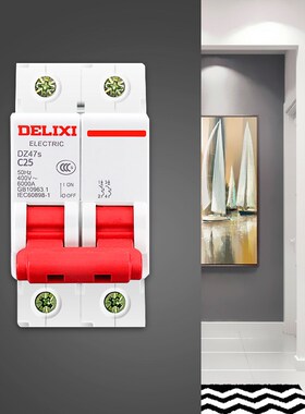 (空开2P25A)空气开关 断路保护器 小型断路器空开 双P