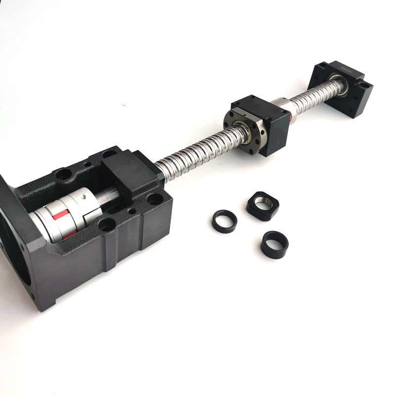 滚珠丝杆丝杠螺母套装步进伺服电机座固定座一体座滑台模组全套