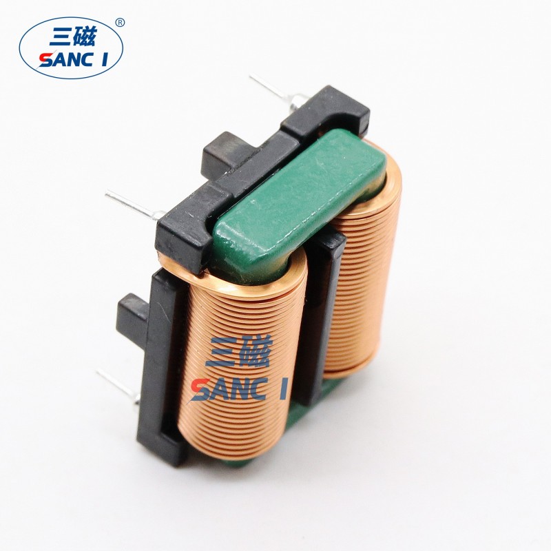 扁铜线共模电感 2mH 5mH SQ28C20 扁平线EMI插脚大电流滤波器线圈