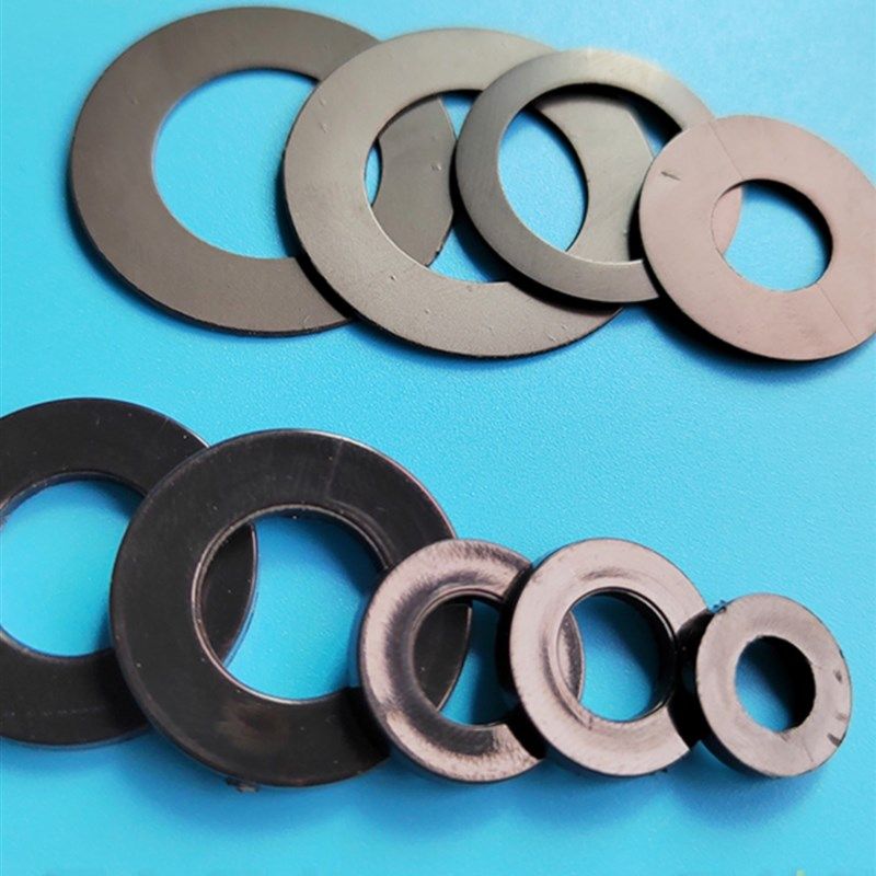 黑色石墨尼龙垫片电机自润滑垫圈绝缘耐磨耐温圆形平O垫M2M3M4M5M