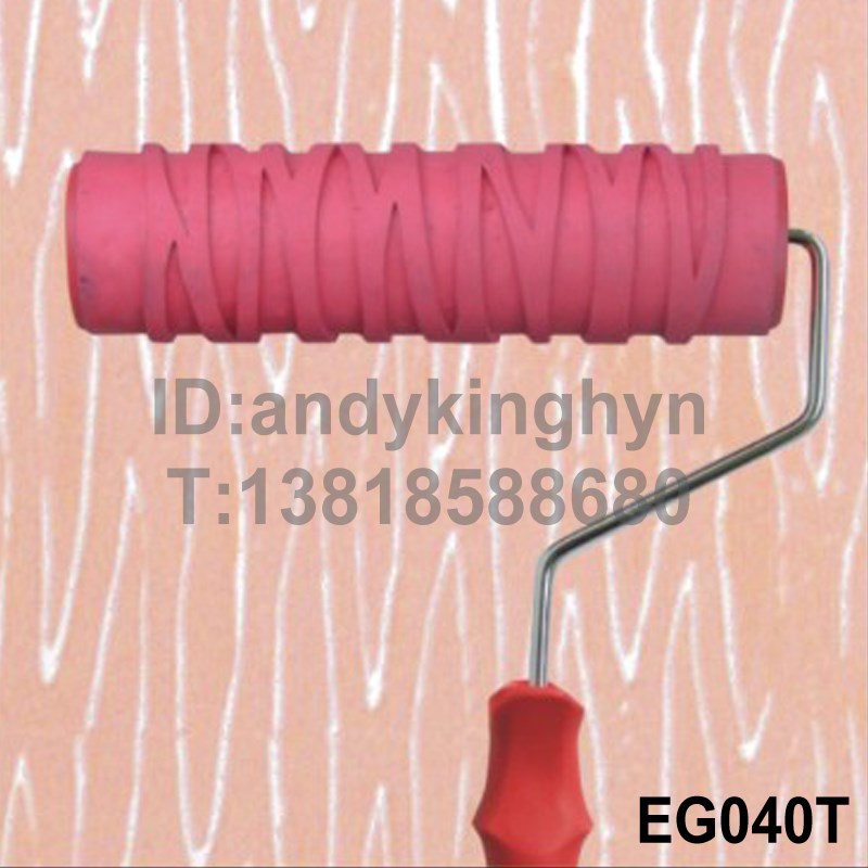 肌理漆水波d纹艺术涂料工具 硅藻泥印花木纹压花油漆墙艺滚筒刷04