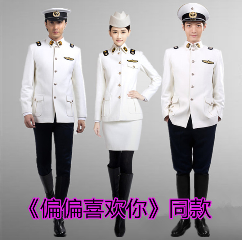 偏偏喜欢你同款海军影视剧服装校服陈乔恩白色表演