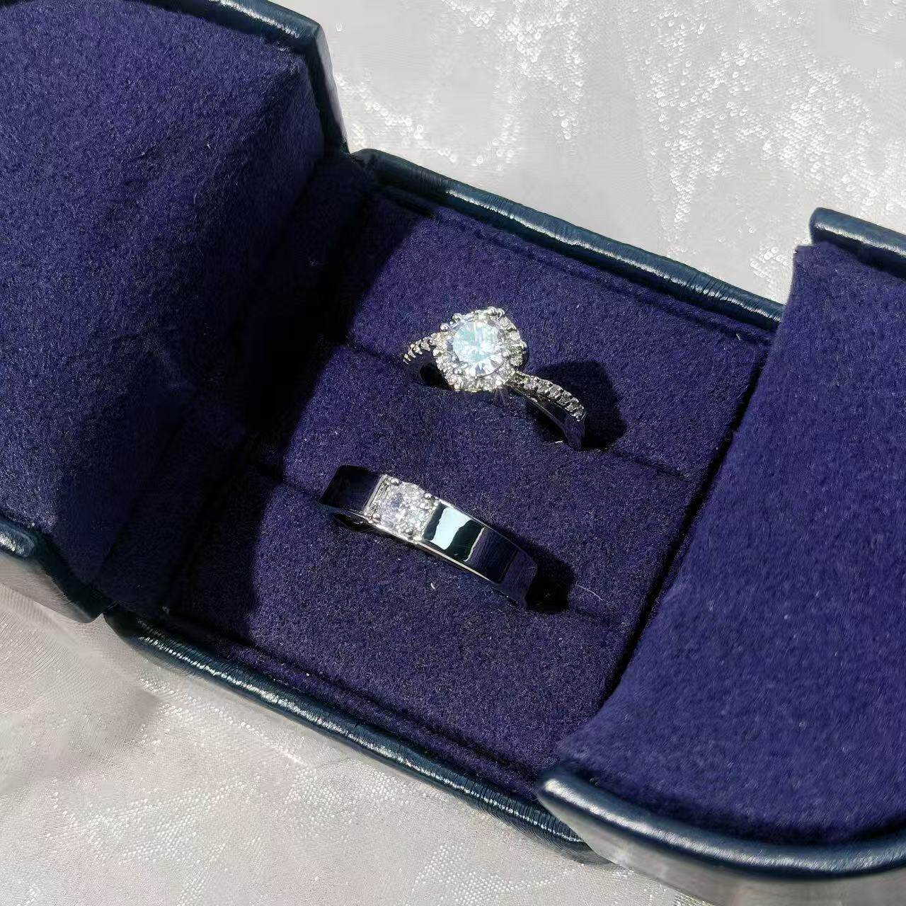 仿真情侣对戒结婚婚礼一对开口可戒指/指环