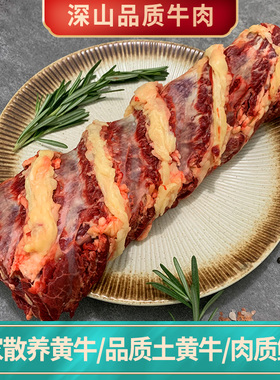 3斤新鲜黄牛吊龙 散养黄牛肉原切雪花伴潮汕火锅烧烤食材