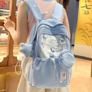 书包初中双肩包女2025小学生夏季高中大容量百搭旅游背包电脑包