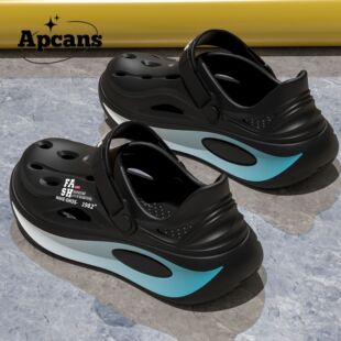 EVA洞洞鞋男夏季2026新款开车踩屎感户外运动沙滩包头高端凉鞋男