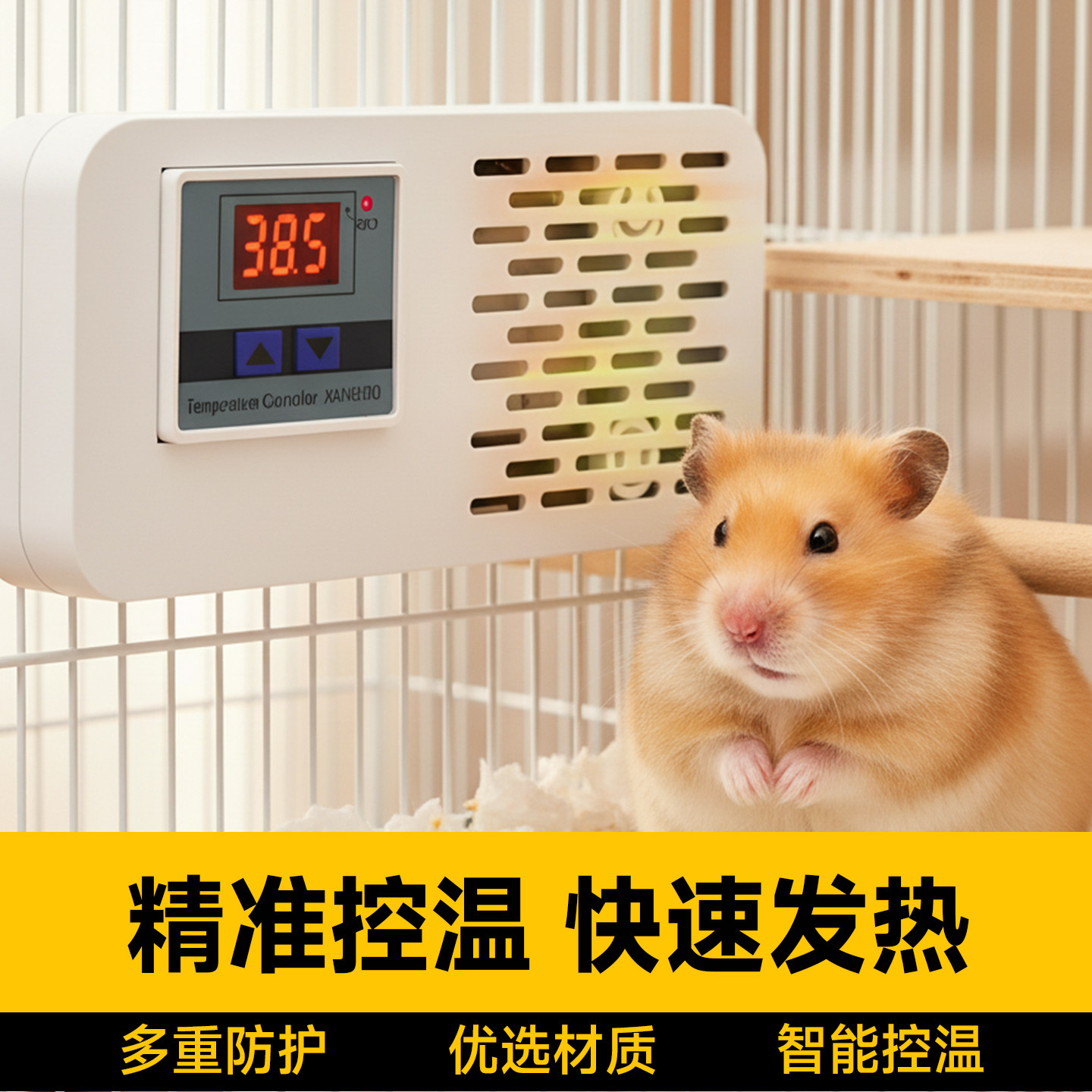 仓鼠暖风机金丝熊取暖器温控过冬灯保温自动恒温专用暖宝宝加热