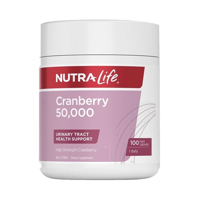 纽乐NUTRALIFE50000mg蔓越莓胶囊100粒女性泌尿保养卵巢