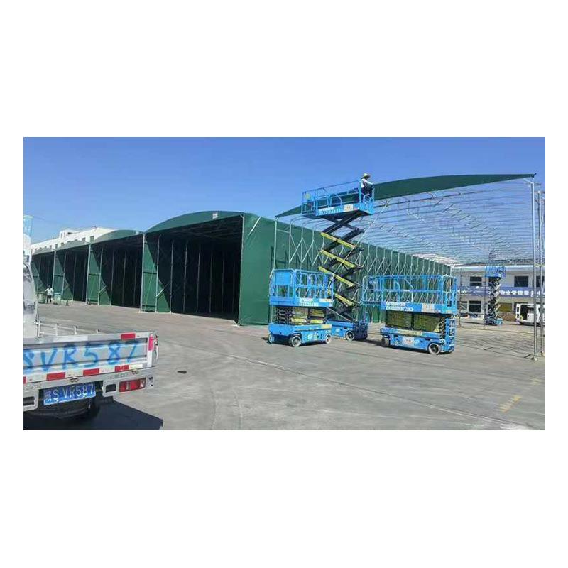 安徽工地移动推拉蓬活动伸缩雨棚活动推拉伸缩篷折叠帐篷厂家
