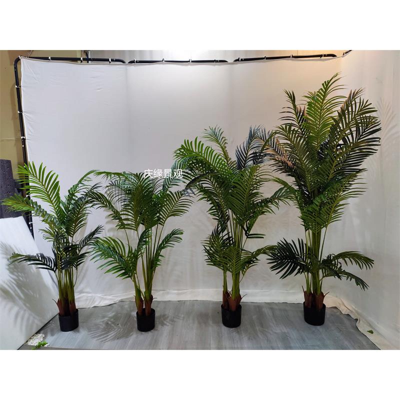 仿真散尾葵树盆景凤尾葵树家居室内大型绿植造景装饰楼梯角落摆件