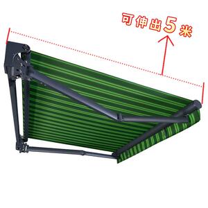 重型电动伸缩遮阳棚豪宅自动遥控折叠可伸出5米别墅雨棚