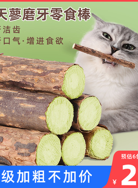 猫咪磨牙棒木天蓼成幼猫洁齿自嗨解闷猫草薄荷逗猫棒玩具猫咪零食