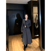 小cherry 权利大衣 微胖羊毛大衣女冬季 肉装 收腰长款 呢子毛呢外套