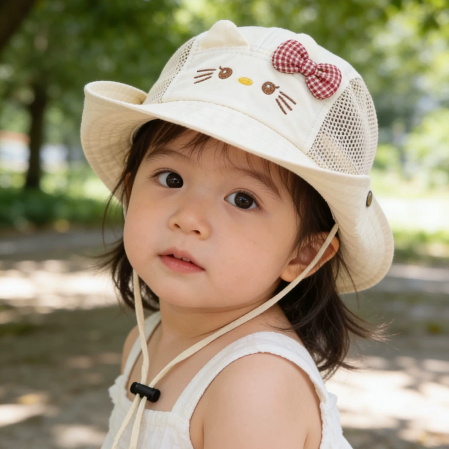 儿童渔夫帽女孩防晒帽女童夏季宝宝大帽檐遮阳帽户外凉帽太阳帽子