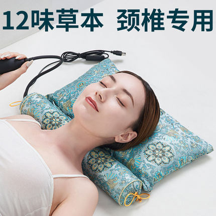 荞麦艾草颈椎枕头助睡觉专用睡眠决明子圆柱护颈枕劲椎硬枕圆枕头