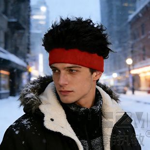 带头发的帽子嘻哈搞怪地主帽假发帽街舞配饰潮流时尚冬季网红男士