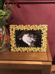 金色镶钻长方形相框创意6寸7寸横竖版金属精致玻璃像框摆台件欧u.