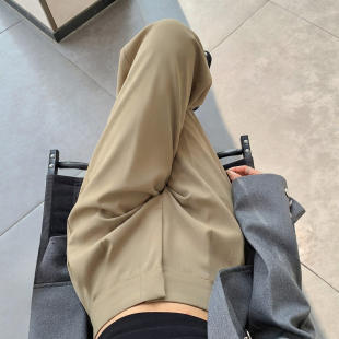 女裤 裤 2026新款 直筒西装 子 春秋老钱风垂坠感休闲小个子窄版 阔腿裤