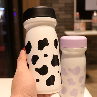 可爱牛奶保温杯小巧便携316L不锈钢水杯子高颜值儿童学生上学专用