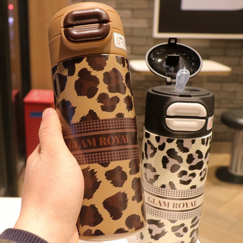 豹纹保温杯双饮学生吸管杯子儿童上学专用水杯高颜值女2024新款男,餐饮具,保冷/保温杯,淘宝优惠券,粉丝福利购,淘宝优惠卷