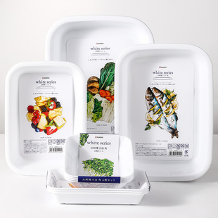 进口日本备菜盘火锅配菜盘套装 厨房料理备餐盘食品塑料沥水托盘子