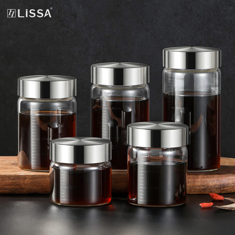 lissa家用中药玻璃分装瓶密封罐