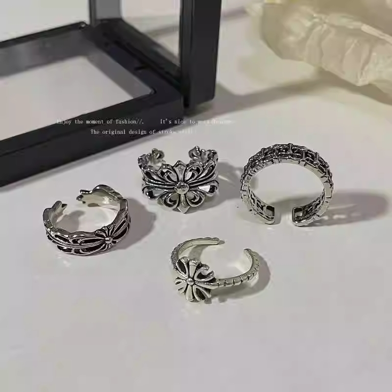 十字架戒指男女网红轻奢尾戒小众设计个性高级感复古哥特指环戒指