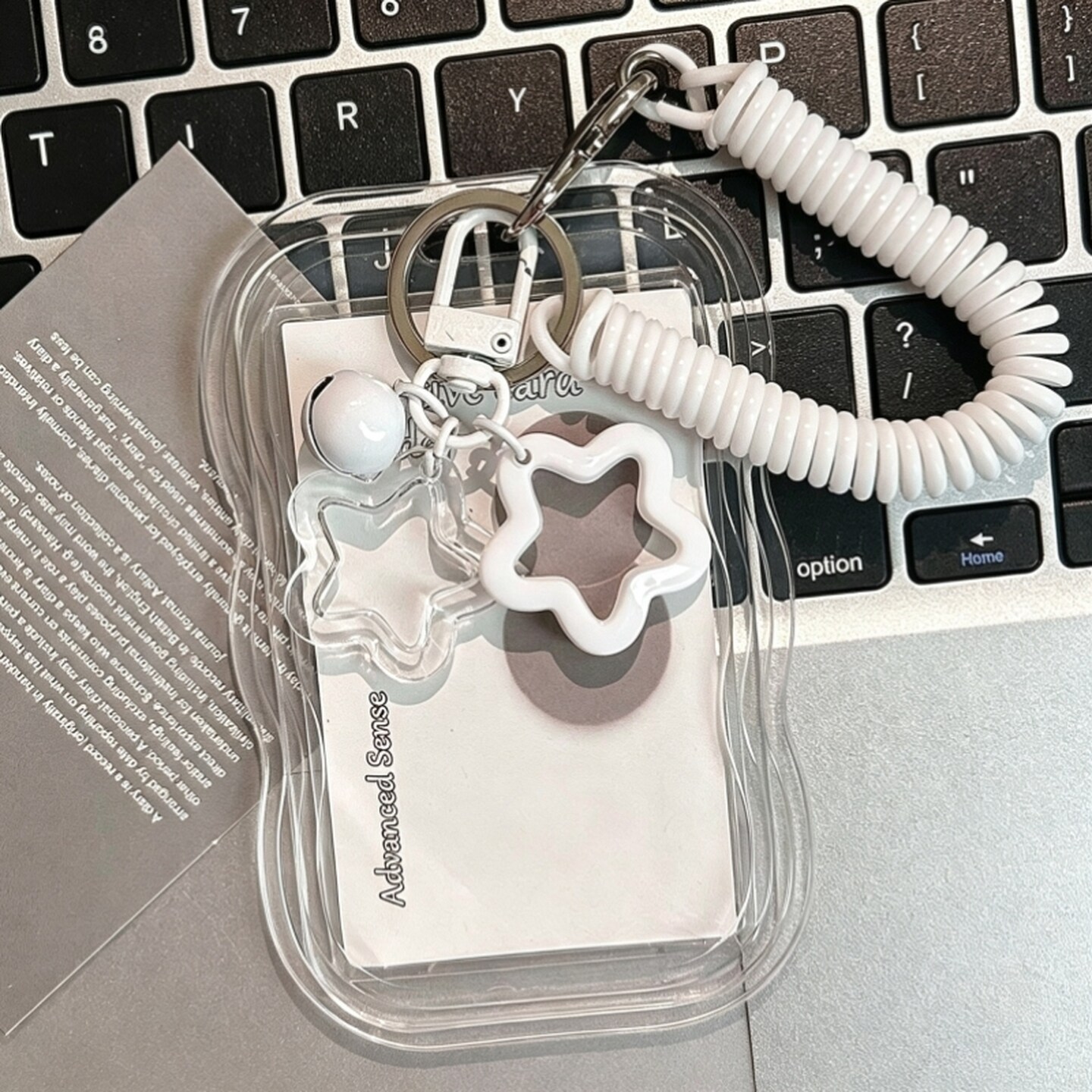 卡套饭卡初中生透明卡套铃铛星星身份证卡片卡包身份证件工作证套