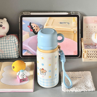 可爱儿童保温杯女高颜值吸管杯保温水杯大容量小学生专用喝水杯子