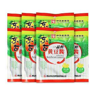 东古一品鲜黄豆酱100g3/8/16袋豆瓣酱东北原味沾菜沾大葱蘸酱拌饭