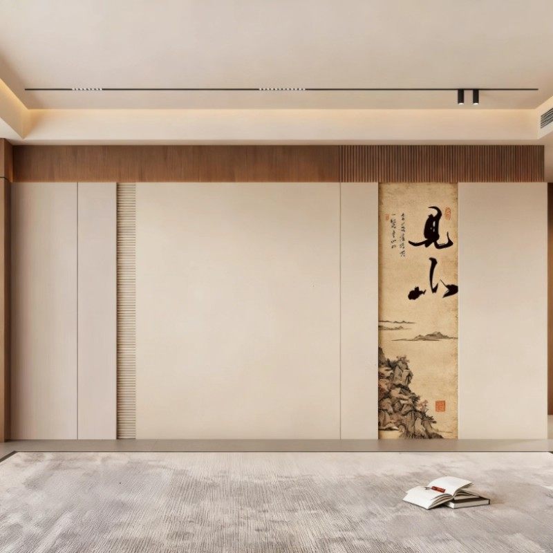 宋氏美学护墙板客厅电视背景墙碳晶板茶室沙发卧室装饰画集成墙板