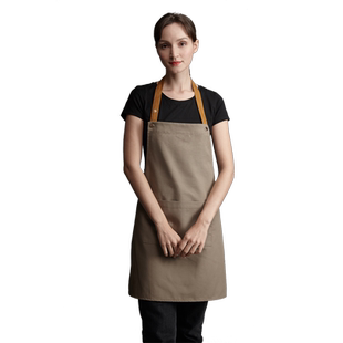 日式做饭围裙厨房家用2024新款女防水防油餐饮咖啡店定制工作服