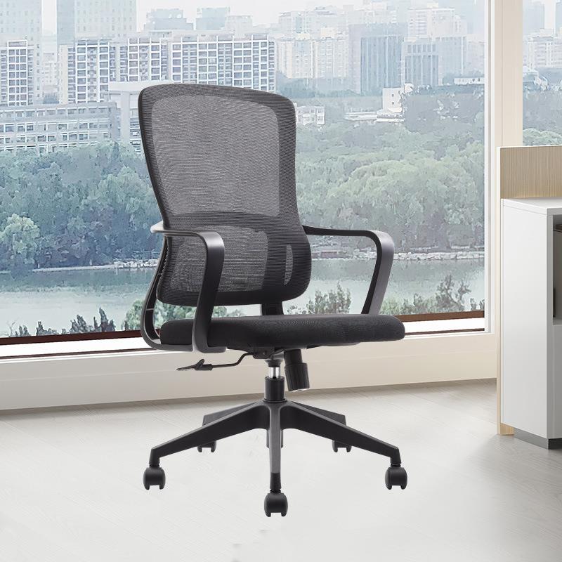 人体工学办公椅电脑椅子头枕舒适久坐弓形靠背椅家用网布升降转椅