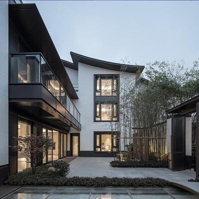 中式三层农村自建房设计图纸豪宅院子乡墅建造图纸效果图F109
