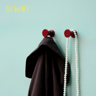 HAY Bolt Hook Set of 2 挂衣钩 高光泽纯色 悬挂衣物 玄关卧室