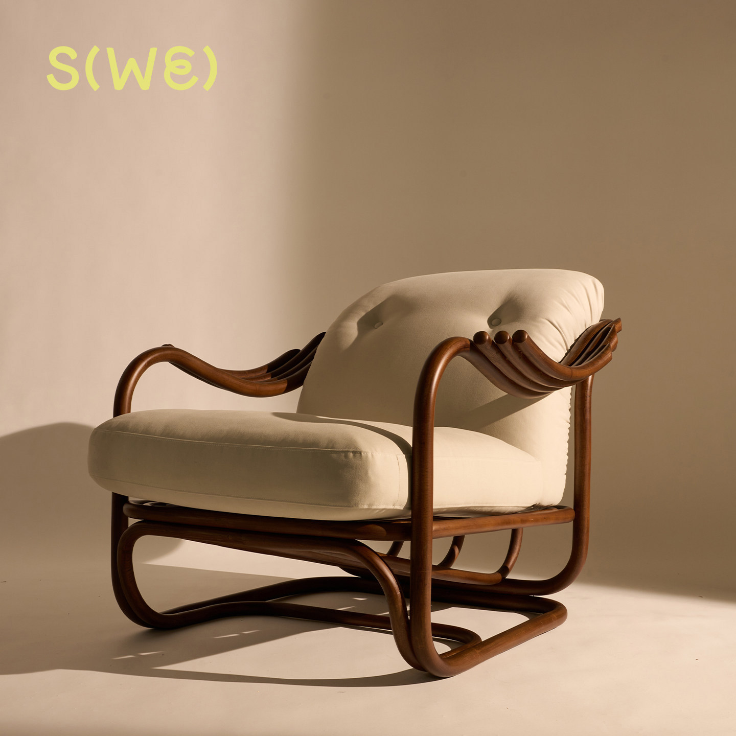 26春季新品GUBI Poltrona Tria Lounge Chair客厅休闲藤编休闲椅