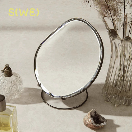 北欧Fermliving Pond Table Mirror 桌面化妆镜湖泊镜子装饰摆件