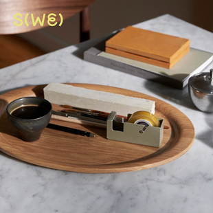 &Tradition Collect实木托盘SC64 SC65茶盘收纳摆件椭圆造型多色
