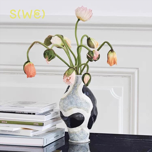 VASE花瓶手工陶瓷不规则设计北欧抽象美学 HANS 丹麦HAY JESSICA