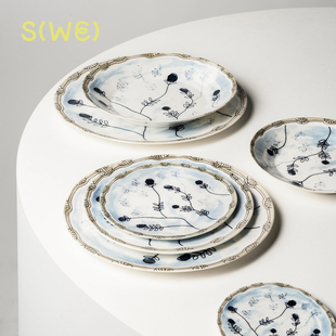 比利时Serax Marni联名款蓝莓系列咖啡杯碟盘碗套装茶杯陶瓷餐具