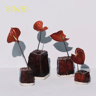 比利时Serax Pique-fleurs Vase花瓶纯手工陶瓷烛台有机造型搭配