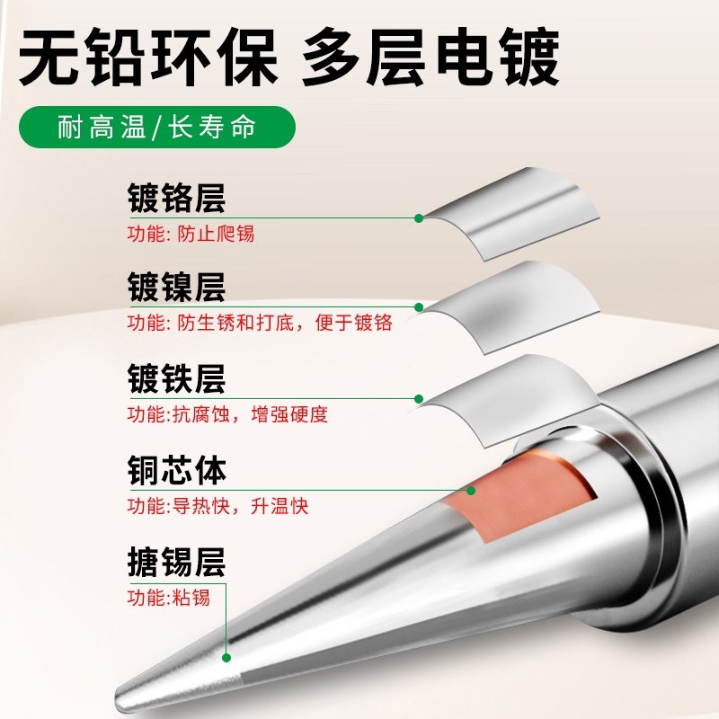 907烙铁头黄花梨907电烙铁头内热式洛铁咀无铅环保恒温电络铁头